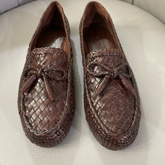 Cole Haan Shoes Cole Haan Brown Woven Leather Loafer With Tassels